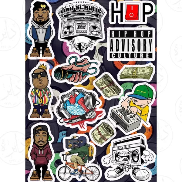 استیکر کالکشن طرح HIP HOP