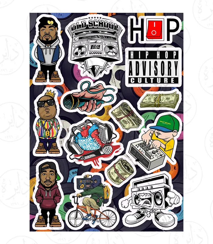 استیکر کالکشن طرح HIP HOP