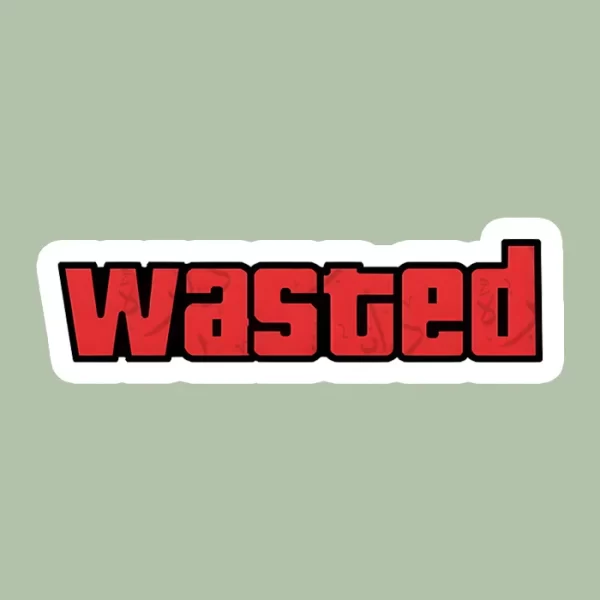 استیکر ژله ای طرح WASTED