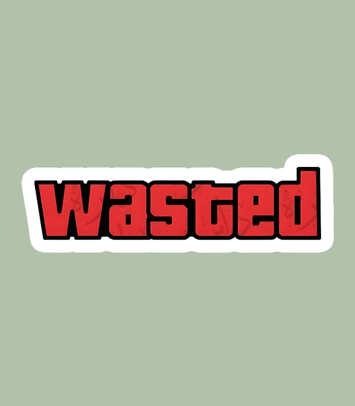 استیکر ژله ای طرح WASTED