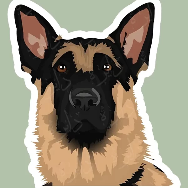 استیکر ژله ای طرح GERMAN SHEPERD