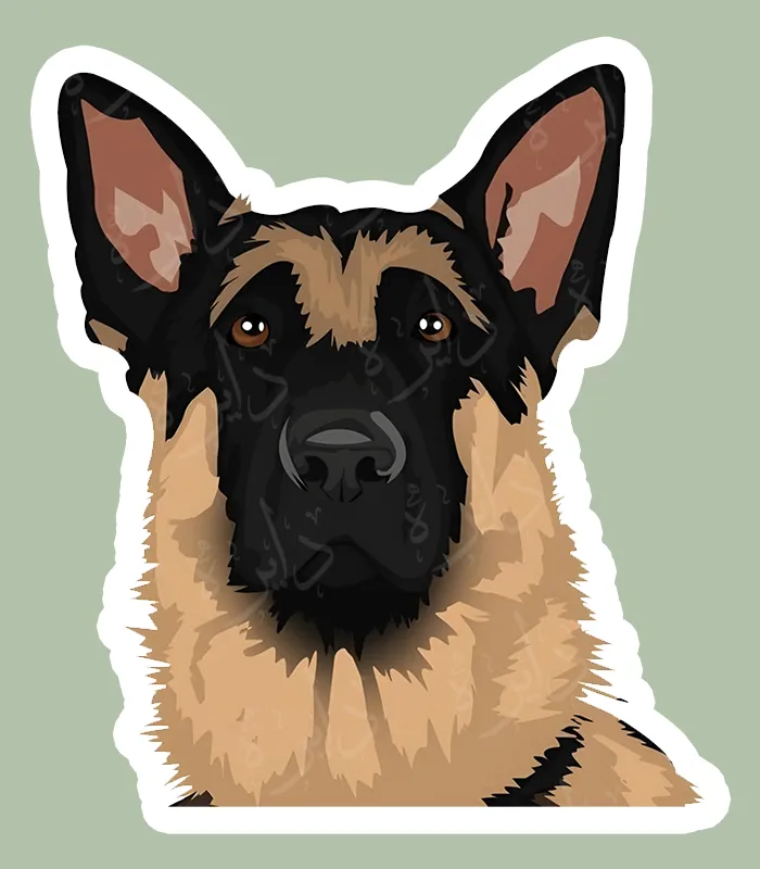 استیکر ژله ای طرح GERMAN SHEPERD