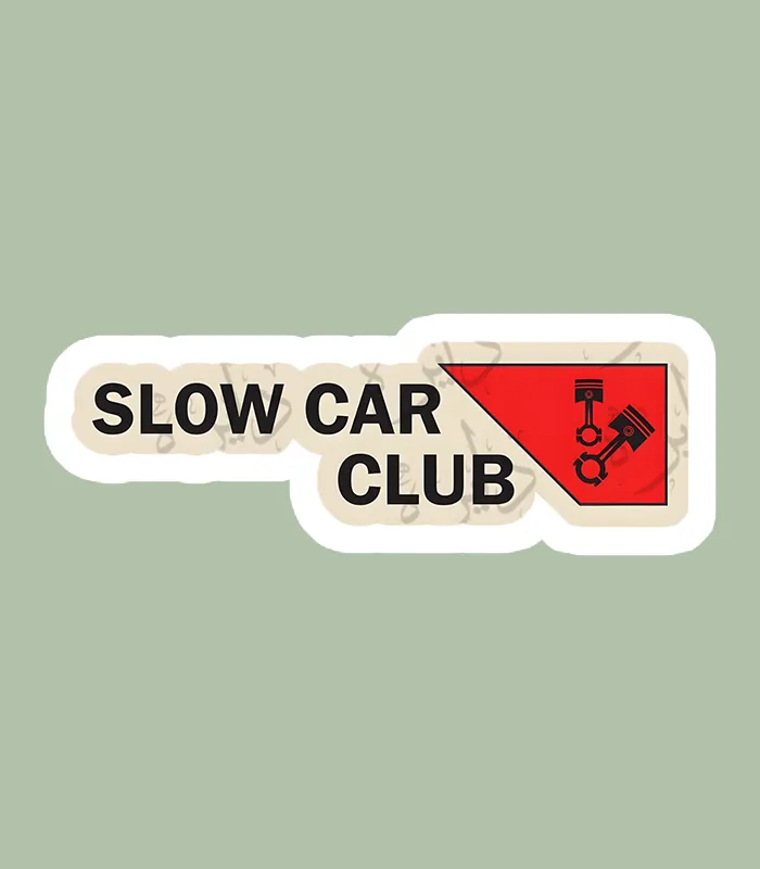 استیکر ژله ای طرح SLOW CAR CLUB