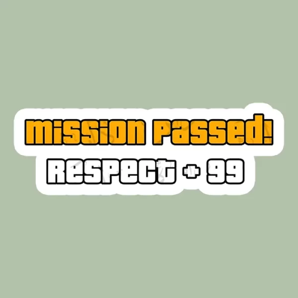 استیکر ژله ای طرح MISSION PASSED