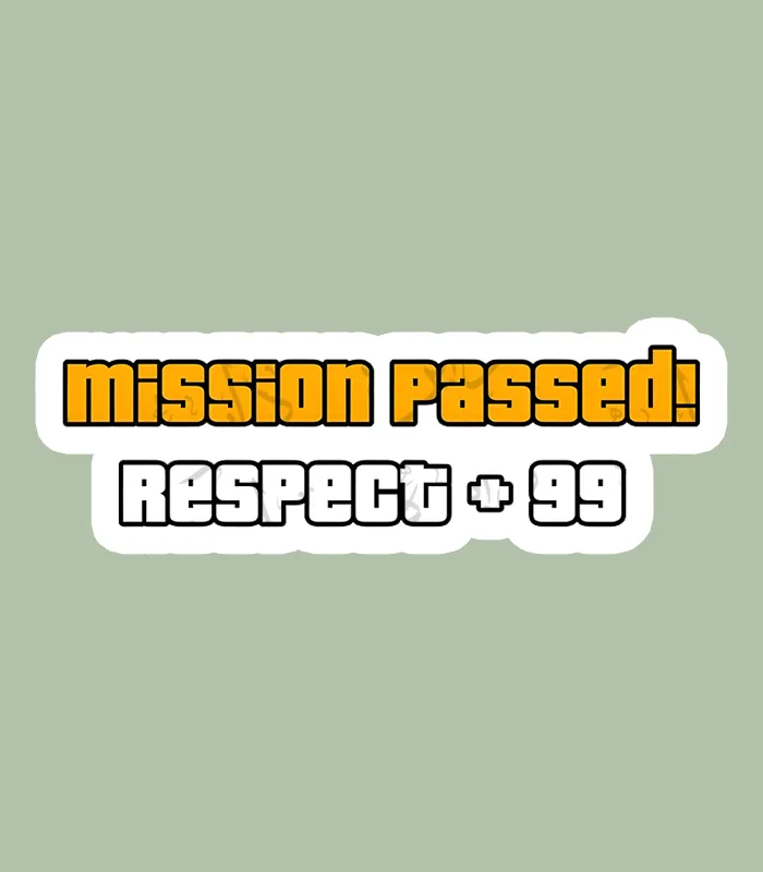 استیکر ژله ای طرح MISSION PASSED