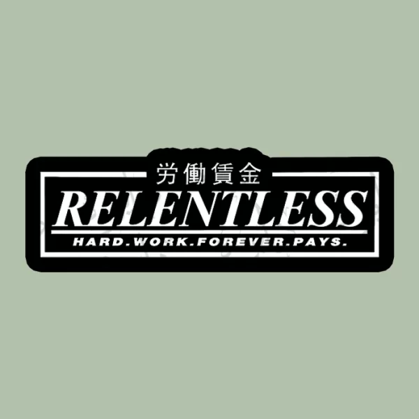 استیکر ژله ای طرح RELENTLESS