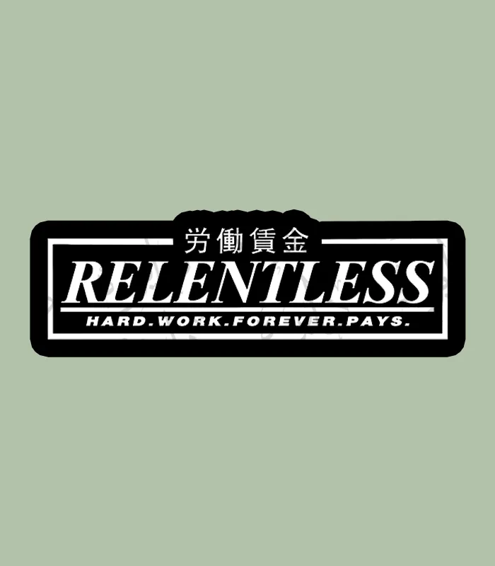 استیکر ژله ای طرح RELENTLESS