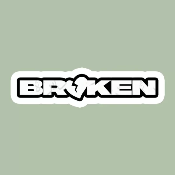 استیکر ژله ای طرح BROKEN