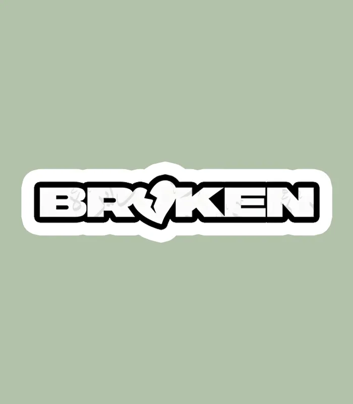 استیکر ژله ای طرح BROKEN