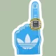 استیکر ژله ای طرح قهرمان جهان آدیداس