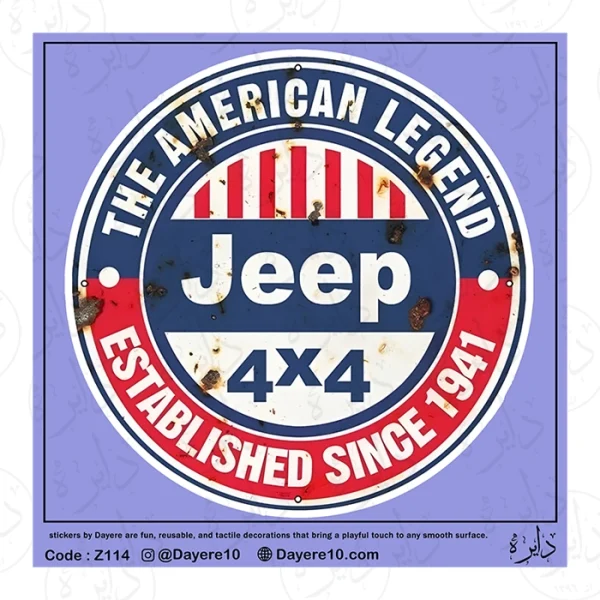 استیکر بزرگ طرح JEEP Z114