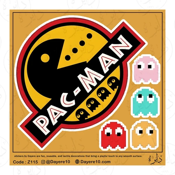 استیکر بزرگ طرح PAC-MAN Z115