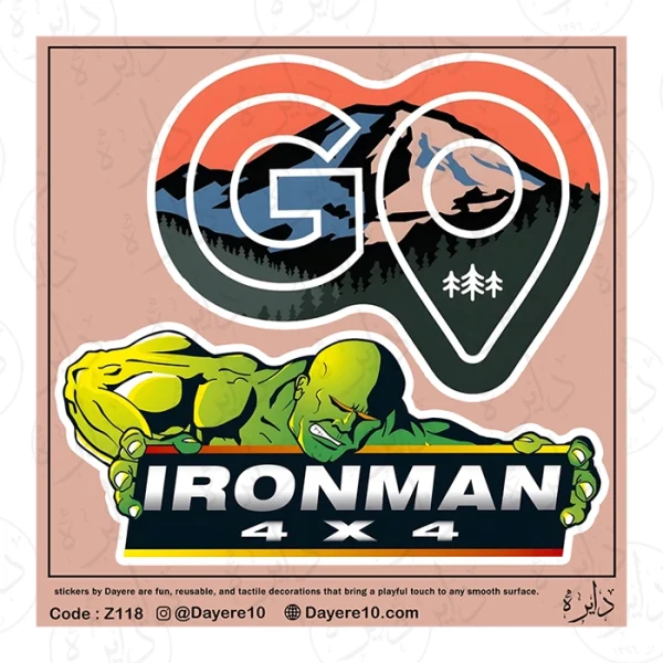 استیکر بزرگ طرح IRONMAN Z118