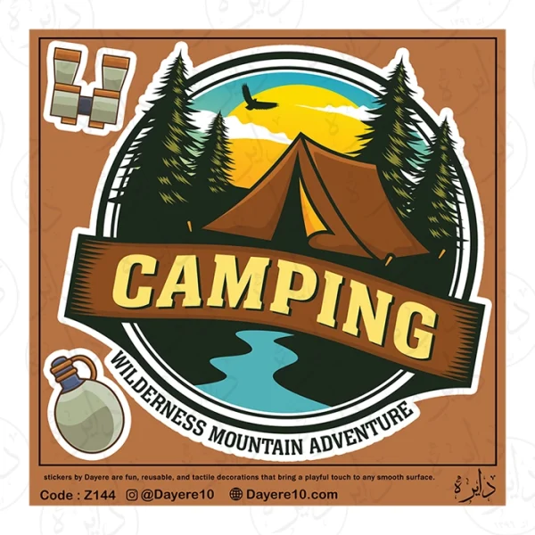 استیکر بزرگ طرح CAMPING Z144