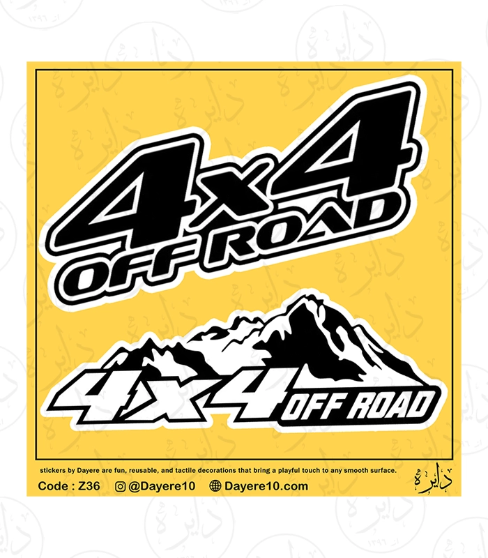 z36 استیکر بزرگ طرح 4*4 OFFROAD Z36