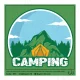 استیکر بزرگ طرح کمپینگ سبز Z61