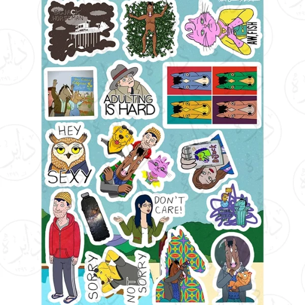 استیکر کالکشن طرح Bojack Horseman A8