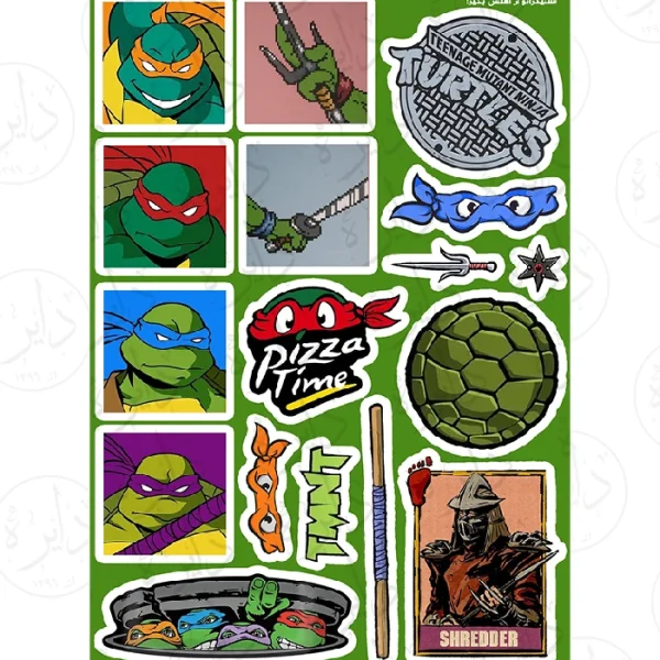 استیکر کالکشن طرح لاکپشتهای نینجا A50