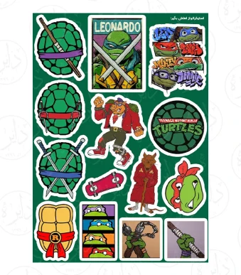 استیکر کالکشن طرح لاکپشتهای نینجا A49