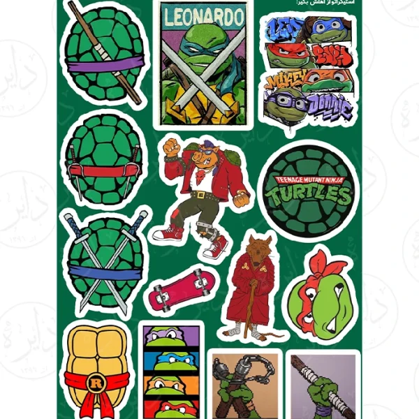 استیکر کالکشن طرح لاکپشتهای نینجا A49