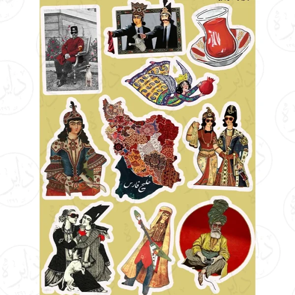 استیکر کالکشن طرح ایرونی قدیم‌ E23