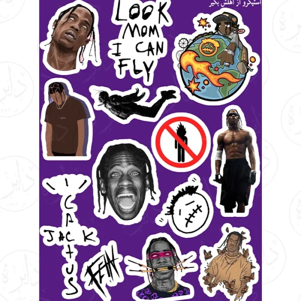 استیکر کالکشن طرح Travis Scott B25