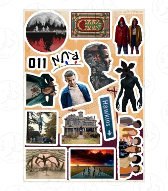 استیکر کالکشن طرح STRANGER THING D25