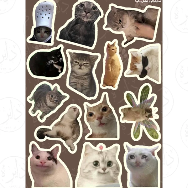 استیکر کالکشن طرح گربه G28